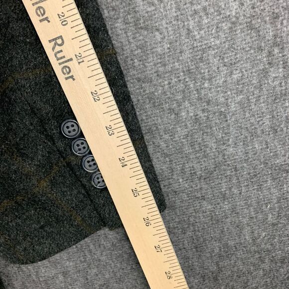 Brooks Brothers Blazer Jacket Mens 44 LG Camelhair Sport‎ Coat Window Pane - Picture 12 of 15